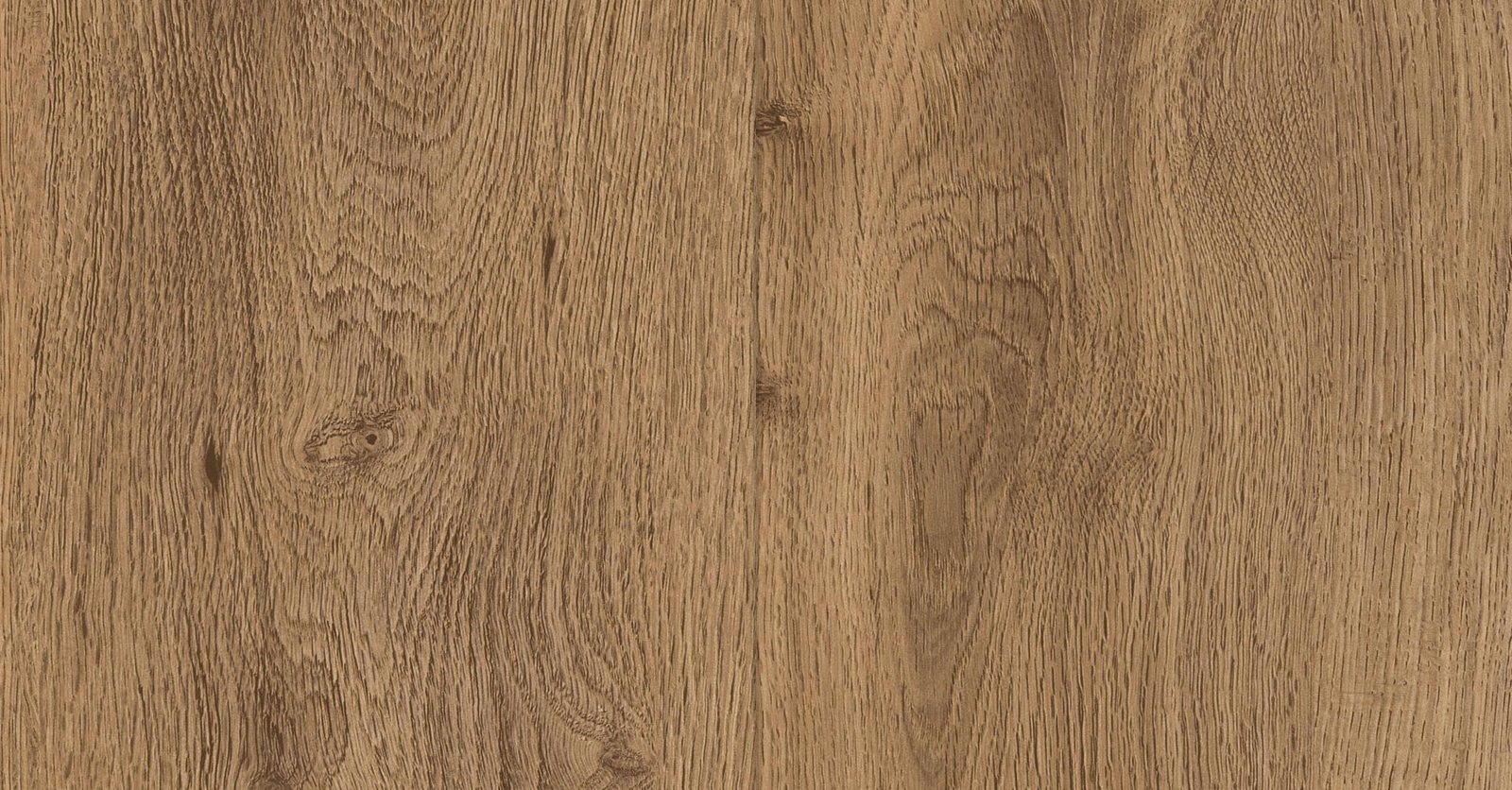 Engineered oak d&eacute;cor grain and four-sided micro-bevel, seen up close